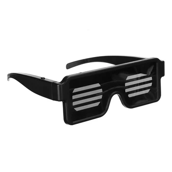 

NEW 3 Modes Display Quick Flash Led Party Glasses USB Charging Luminous Glasses Christmas Grand Event Party Decorations Toy