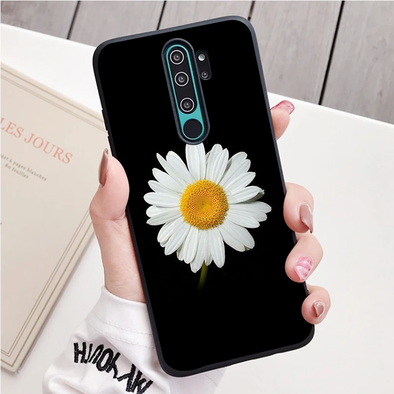 Hoa Cúc Silicone Ốp Lưng Điện Thoại Redmi Note 8 7 Pro S 8T Cho Redmi 9 7A Bao leather case for xiaomi