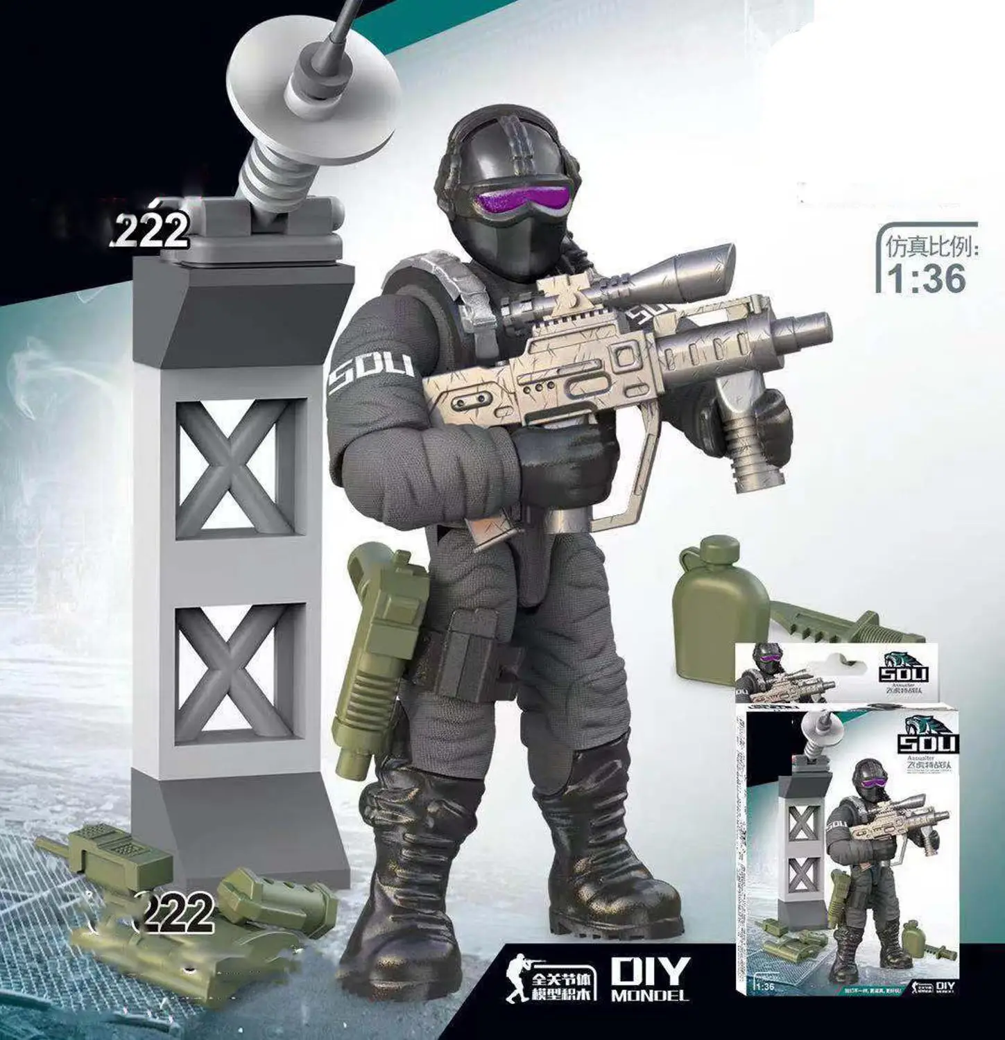 8 шт. WW2 Военная серия SWAT World War солдат спецназа фигурки строительные блоки игрушки