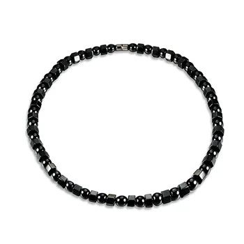 

Men Women Black Hematite Necklace Magnetic Therapy Care Magnet Stone Health Necklaces Jewelry Gift LL@17