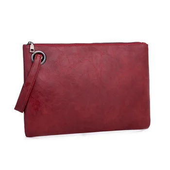 

Fashion solid women's clutch bag PU leather women simple envelope bag clutch evening bag female popular handbag