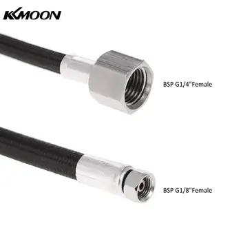 

6' Nylon Braided Airbrush Hose with Standard BSP G1/8"-G1/4" Female 1.8m(6ft) Size Fitting Ends Regulator Compressor