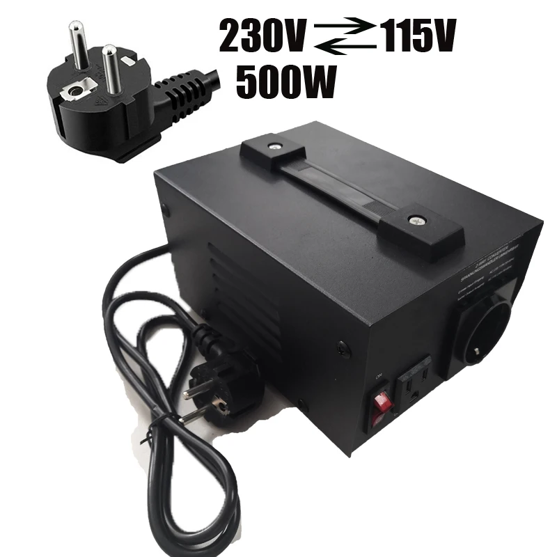 230V/115V 500 Вт штепсельная вилка европейского стандарта для исползования в домашних