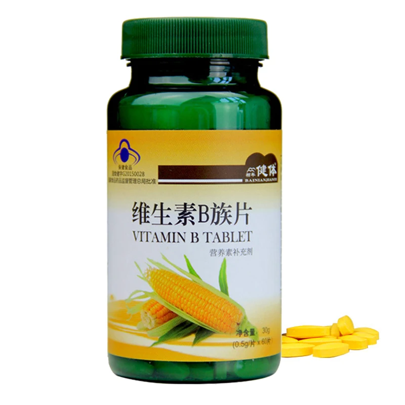 

Pure Natural Multi-vitamin B Complex Vitamin B1 B2 B6 B12 Use for Relieve Fatigue Digestion Prevent Hair Loss Care Hair