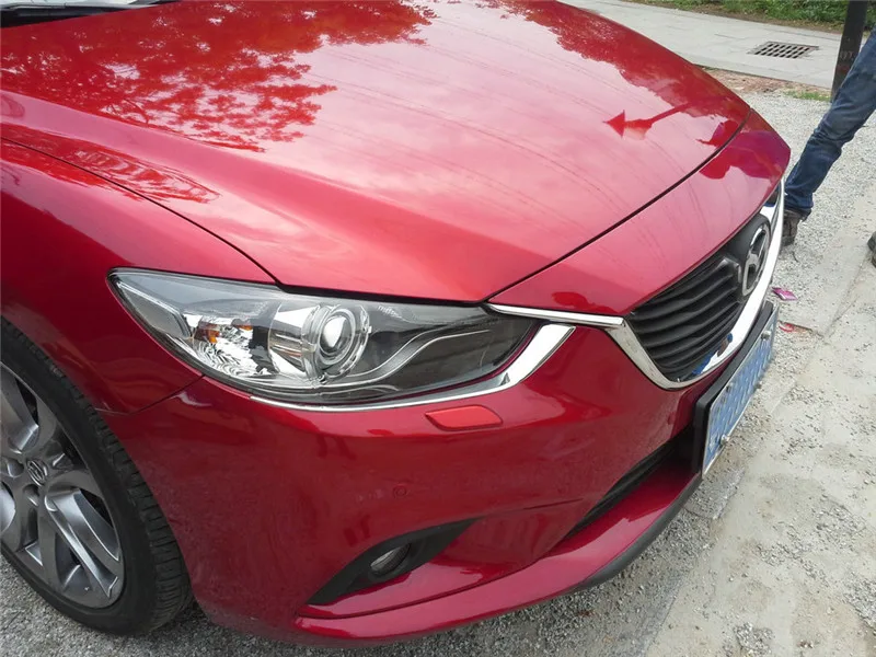 Автомобильный головной светильник, авто передний светильник для Mazda 6, ABS хром, 2 шт./лот