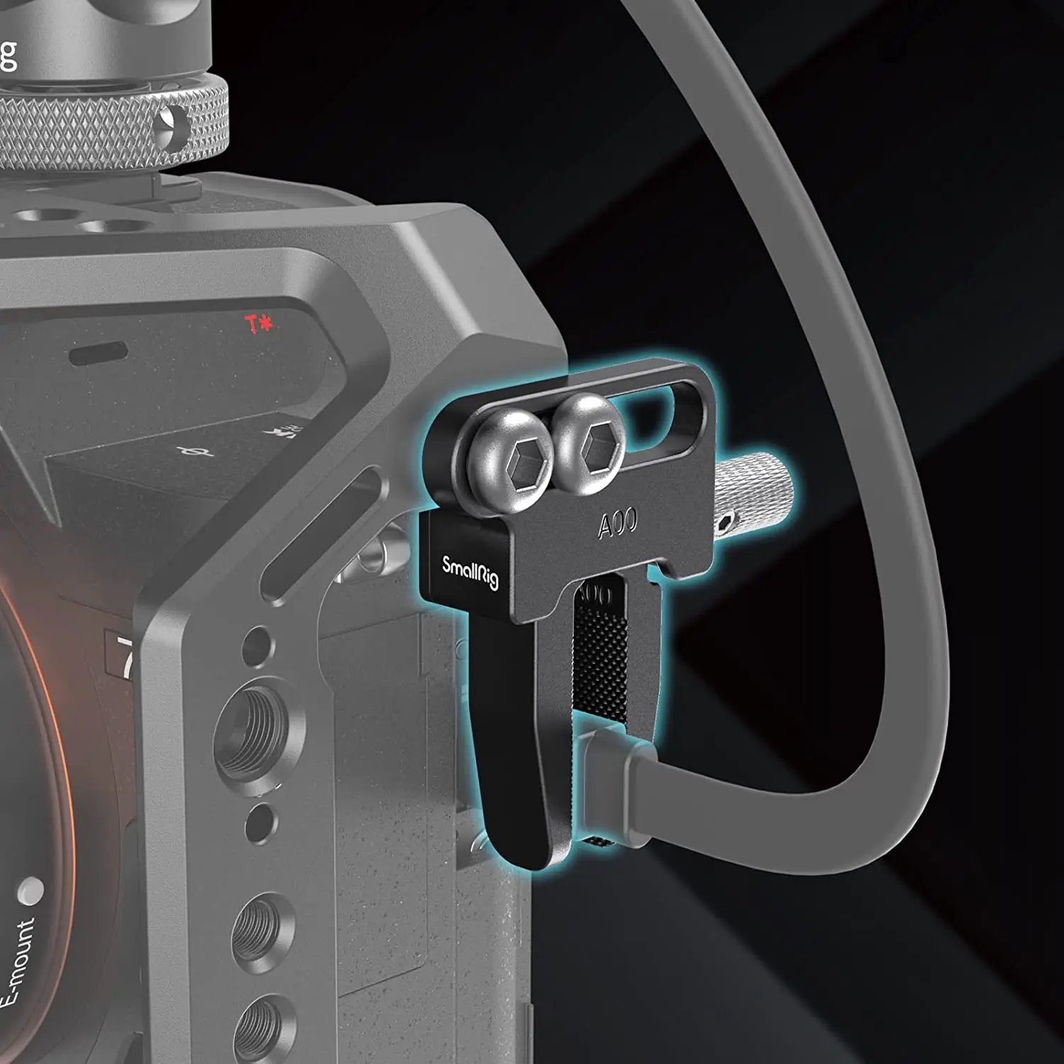 Uurigカメラ ブラケットR068 hmiケーブル クリップ付き sonr068 a72 a73 12mm調整可能 HDMI互換 アクセサリ