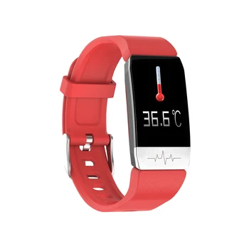 

Fitness Tracker IP67 Waterproof Body Temperature Smart Bracelet Heart Rate Monitor Smart Watch Ergonomic Design 2020