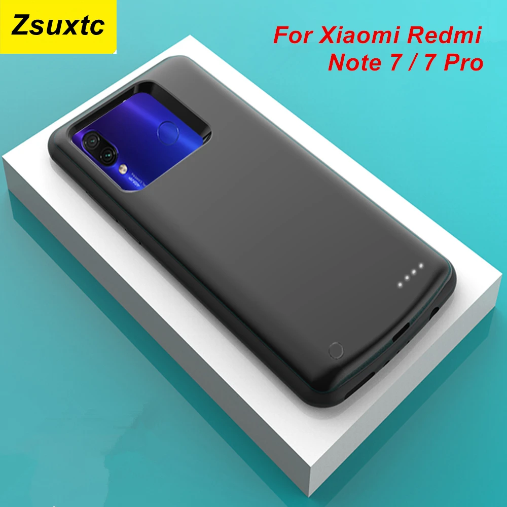 6500Mah Per Xiaomi Redmi Note 7 Custodia Per Batteria Redmi Note 7 Pro Smart Backup Charger Cover Power Bank Note 7 Pro Custodia Per Batteria