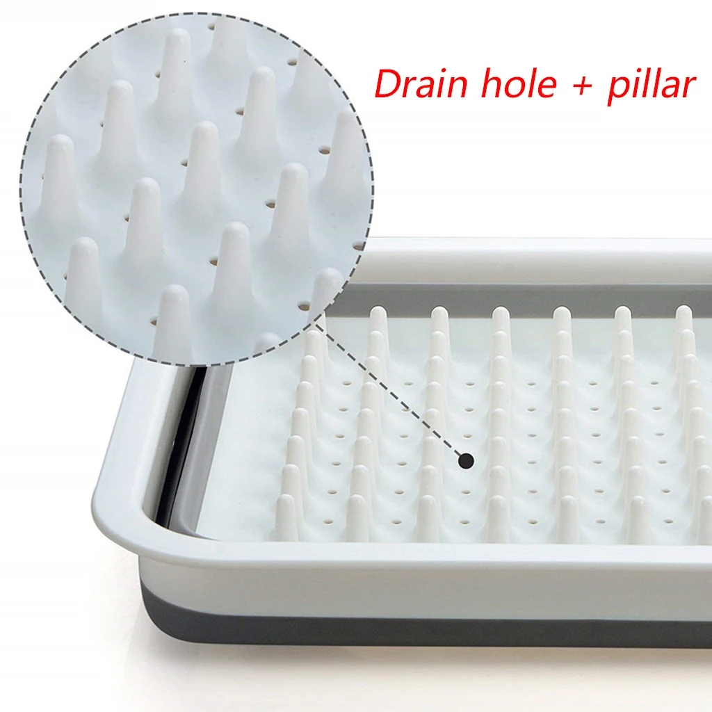 Кухонное складное блюдо сушилка для тарелок Подставка хранения посуды
