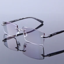 Высокопрозрачные очки для чтения, без оправы, для мужчин, дальнозоркость, роскошные мужские очки для чтения, оптические, прозрачные, для мужчин, для дальнозоркости, серые очки для глаз