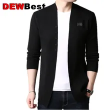 Свитер мужской осенне-зимний теплый мужской s вязаный шерстяной однотонные свитеры Повседневный пуловер из хлопка с круглым вырезом для мужчин