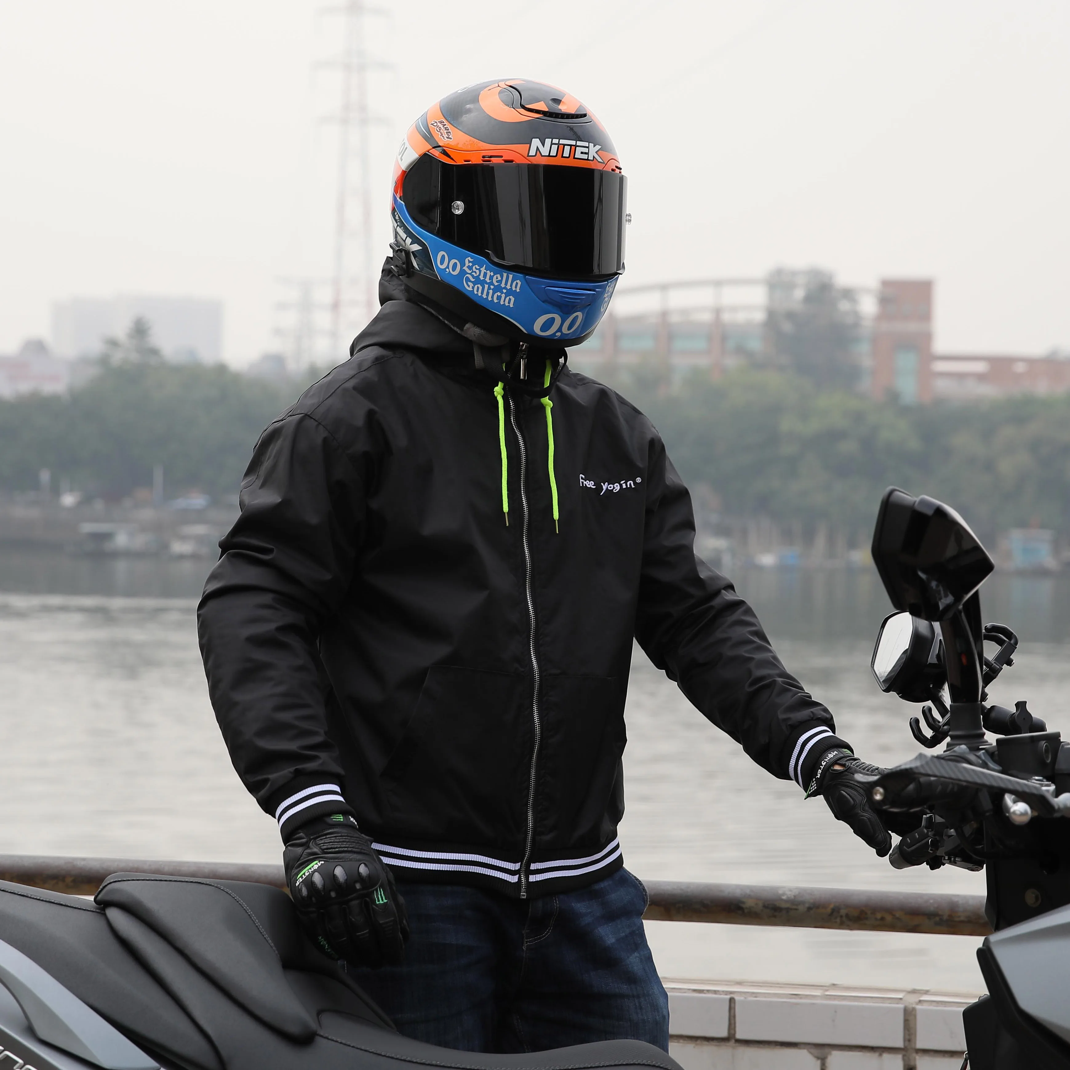 moto, windproof, lazer pendulares, moto equitação, primavera e outono