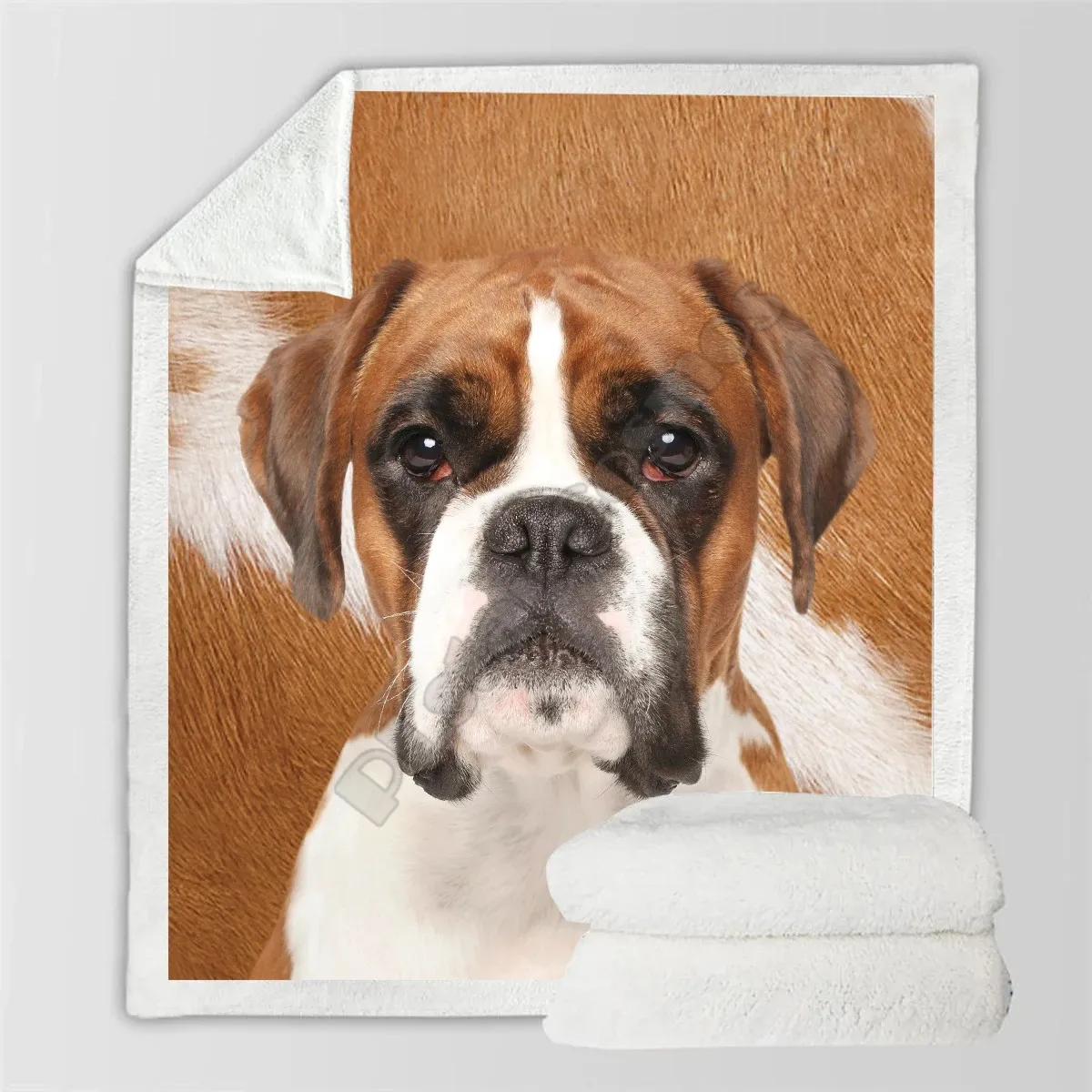 

Boxer Cozy Premium Fleece Blanket 3D All Over Printed Sherpa Blanket on Bed Home Textiles 01