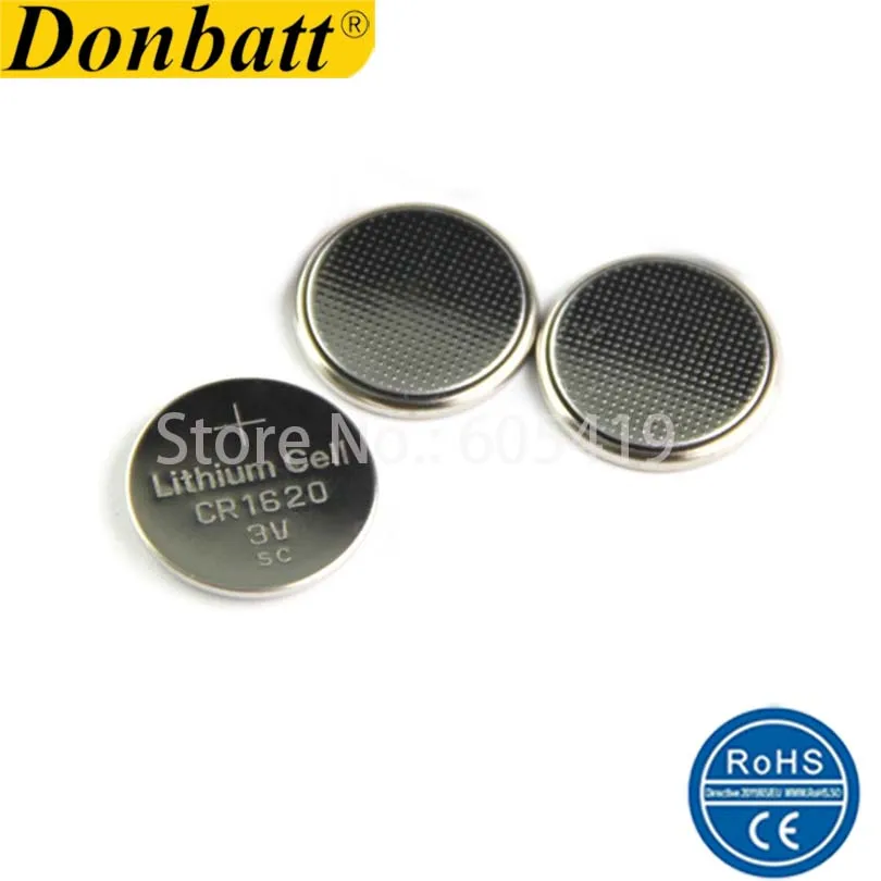 1000pcs/lot 100 fresh 3v CR1620 lithium button cell Battery coin cells