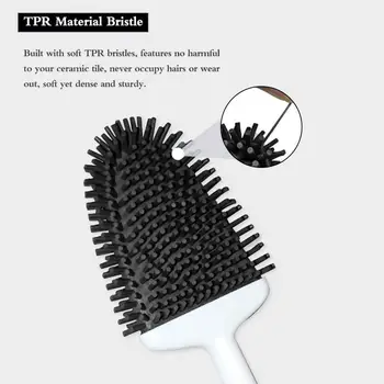 

New Creative Novelty Silicone Toilet Brush U-shaped Cleaning Toilet Thermoplastic Rubber Brush Bendable Wall-mounted Brush D7P9
