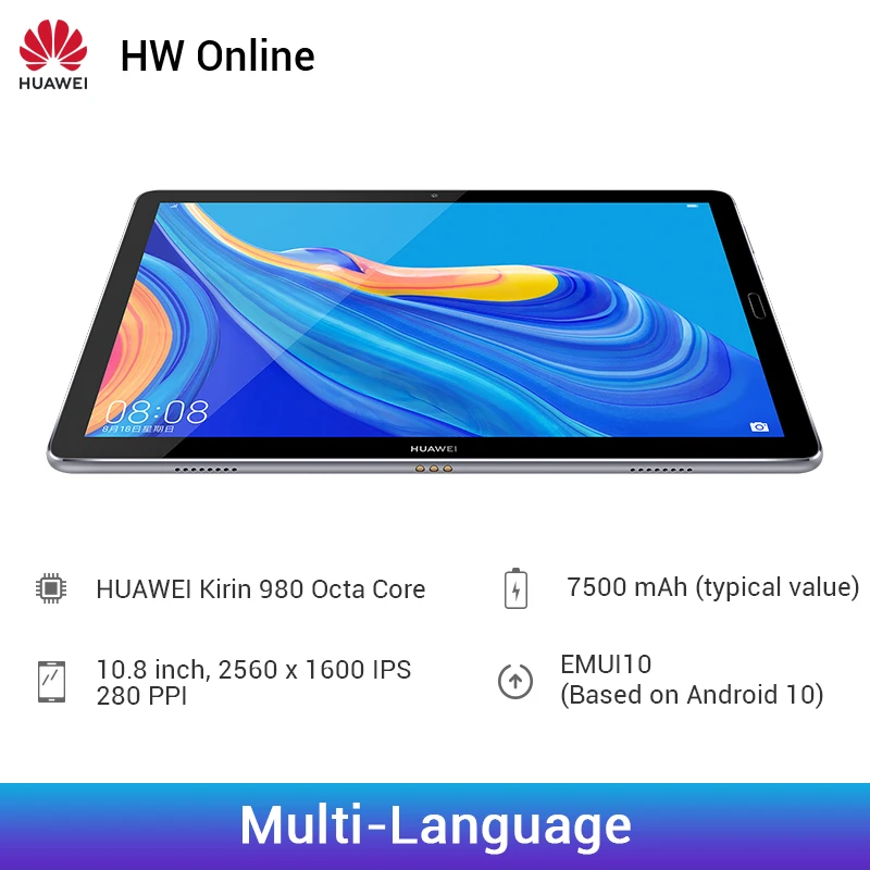 Huawei Mediapad M6 10 8 дюймов 4 Гб 64 wifi планшетный ПК Kirin980 Восьмиядерный 7500 мАч Google play type C
