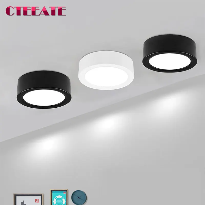 LED Downlight Modern Ceiling Lamp Surface Mounted Spot 3W 5W 7W 9W 12W 15W 18W Ultra Thin Bedroom Living Room Lighting 220V led downlight,led ceiling light,led spotlight