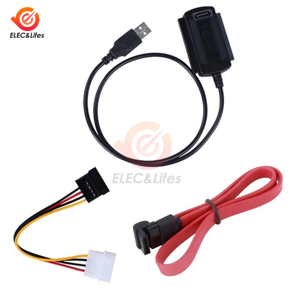 SATA/PATA/IDE к USB 2,0 адаптер конвертер кабель для жесткого диска 2," 3,5"/2,5 дюйма