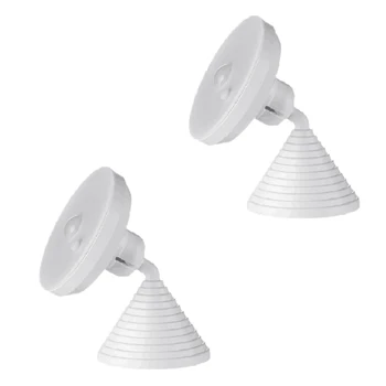 

New 2Pcs Human Body Induction Lamp USB Charging Bedside Lamp Corridor Night Light