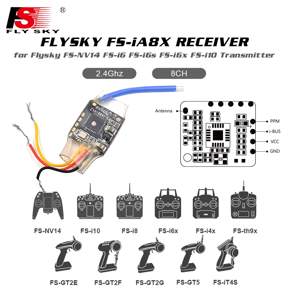 Flysky FS-iA8X 2 4G 8CH i-Bus с помощью которого можно/PPM приемник для