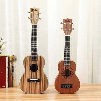 

21 23 Inches 4 Strings Ukulele Acoustic Musical Ukulele Guitar with Mixer+Paddle+Spare string+Strap+Variable clip + Storage bag