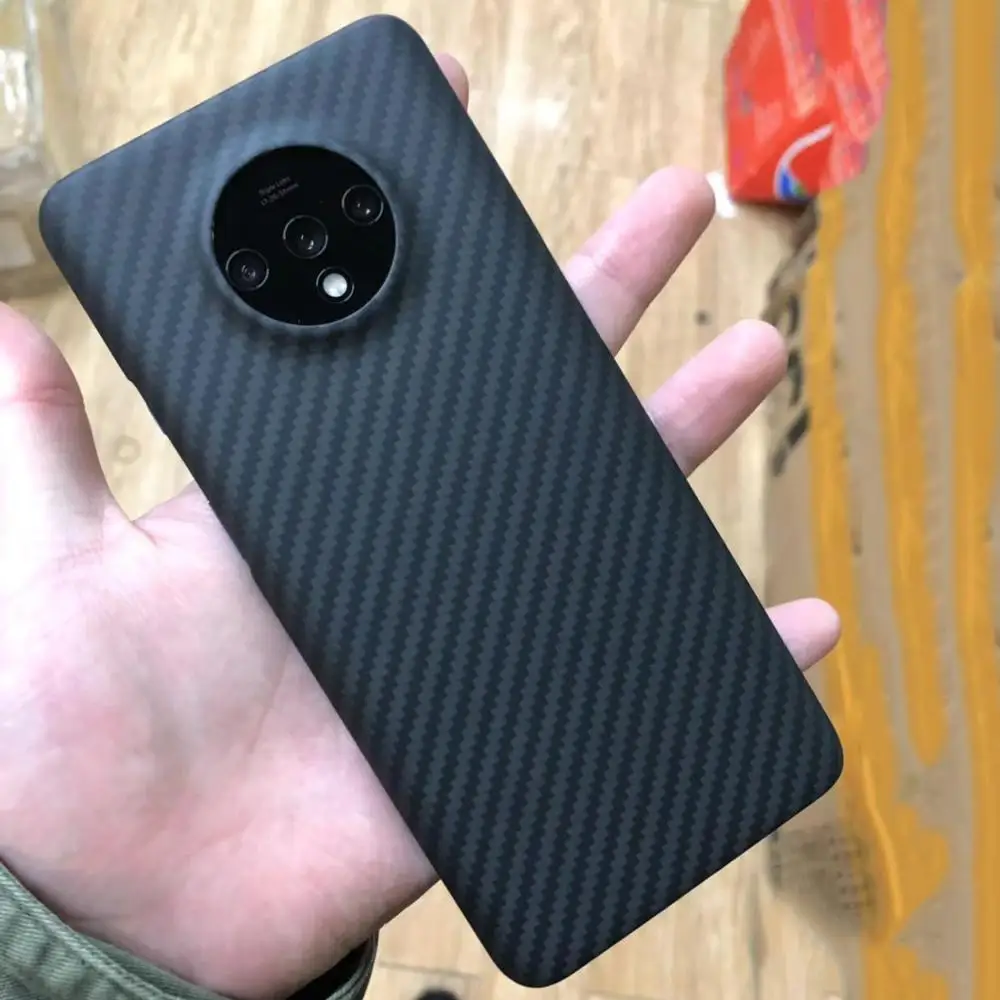 ENMOV Роскошный чехол из настоящего углеродного волокна для One Plus 7T матовый гладкий трогательный ультра-светильник тонкая задняя крышка для Oneplus 7T 1+ 7T
