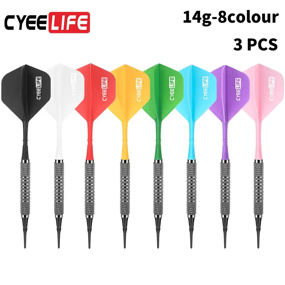 CyeeLife 14g Professional Soft Tip Darts set With Conjoined flights for Electronic dartboard | Спорт и развлечения