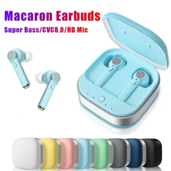 

2020 New D021 TWS Macaron Color Wireless Headphones Bluetooth 5.0 earphone Super Bass Sound eVC8 HD Mic Wireless Headsets PK i12