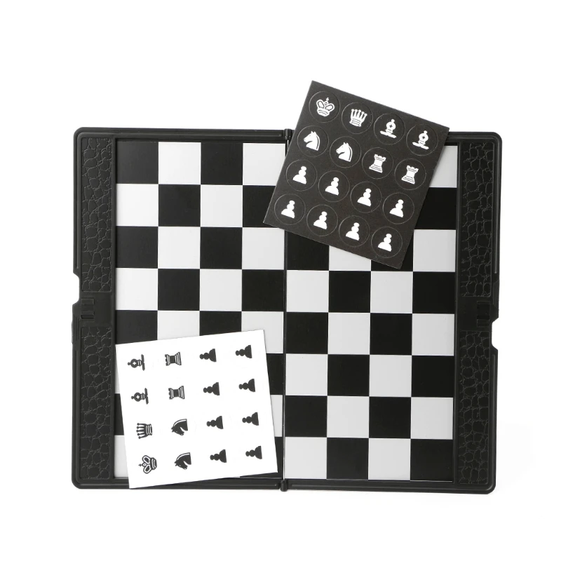 

Brand New and High Quality Pocket Folding Magnetic International Chess Set Board Checkers Traveler Plane