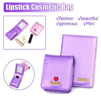 

Women Laser Lipstick Bag Shining Mini Cosmetic Bag for Lipstick with Mirror Female Makeup Beauty Case Travel Pouch Organizer
