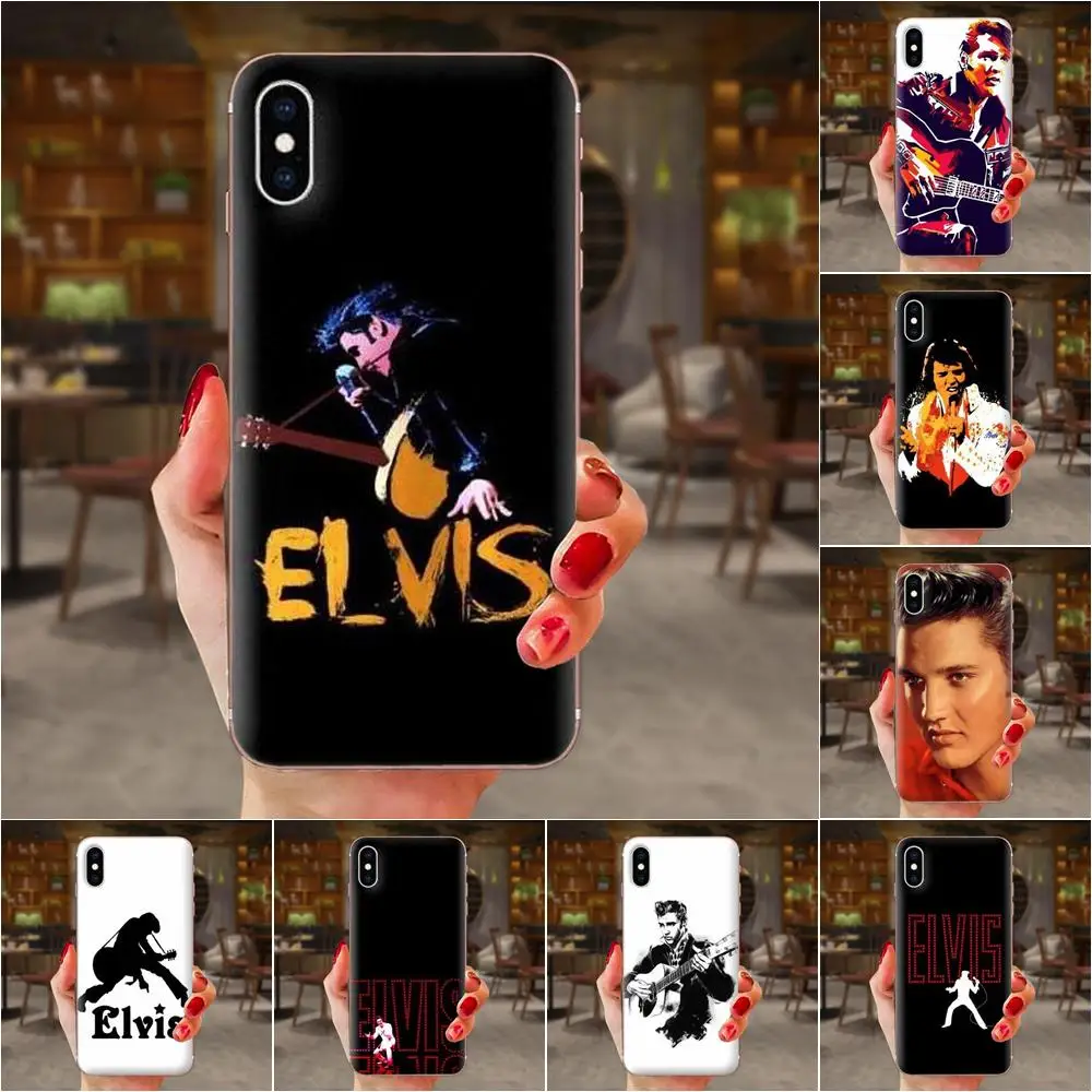 Для Samsung Galaxy Note 5 8 9 S3 S4 S5 S6 S7 S8 S9 S10 5G mini Edge Plus Lite TPU Shell Cover Elvis Presley | Мобильные телефоны