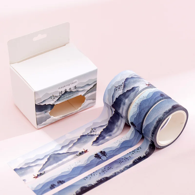 3 pcs/pack Mountain Washi Tape Set Decorative DIY Scrapbooking Sticker Label Masking tapes school supplies | Канцтовары для офиса
