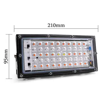 

Aluminum LED grow lamp 210x95mm 50LED Grow AC 220V-240V For Greenhouse