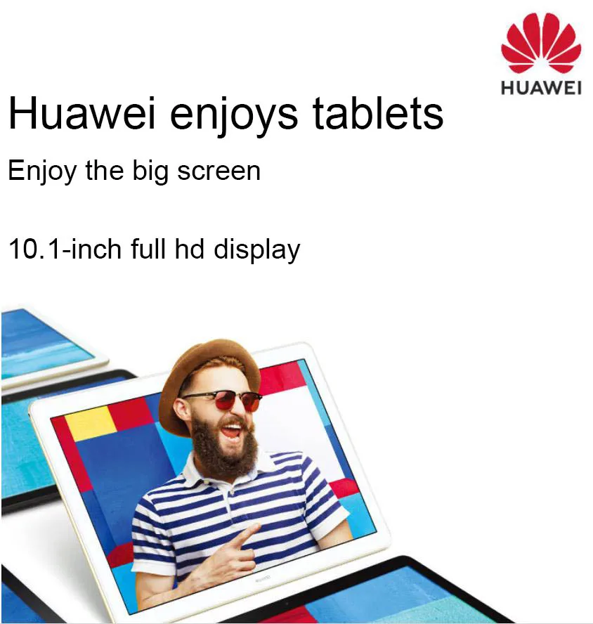 100% Оригинальный huawei имеет 10,1 дюймовый hd экран 3 ГБ/4 Гб 32G/64 Гб LTE шампанское золото