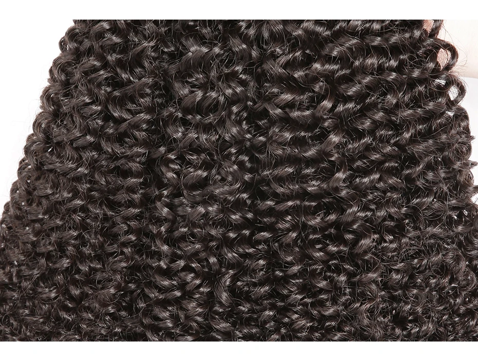 [HJ Weave beauty] пучки волос OneCut с закрытием P бразильские пучки волос плетение курчавые вьющиеся девственные человеческие волосы для наращивания