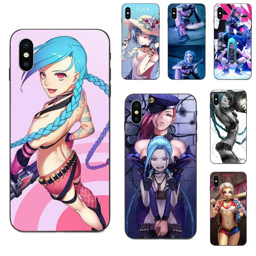 

For Galaxy C5 C7 J1 J2 J3 J330 J5 J6 J7 J730 M20 M30 Ace Core Max Mini Plus Prime Pro Soft Cover Case League Of Legends Jinx Lol