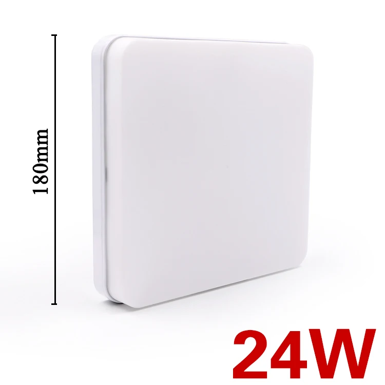 24W B Square EnwYe 6 Вт, 9 Вт, 13 Вт, 18 Вт, 24 Вт, 36 Вт, 48 Вт, светодиодная Круглая Панель для поверхностного монтажа, светодиодный потолочный светильник AC 85-265 в, лампада, светодиодная лампа - Цвет корпуса: 24W B Square