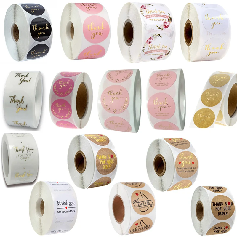 Thank You Stickers Seal Labels for Your Order Supporting My Business Wedding Party Favors Envelope Supplies Stationery Stickers afbeelding