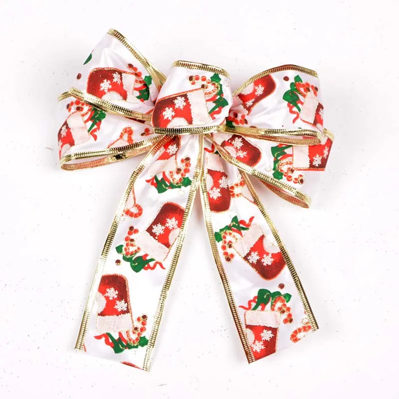 20*20 см красивый галстук-бабочка Рождественская елка украшение Рождественская лента банты фестиваль кулон дом Bowknots Baubles 1 шт