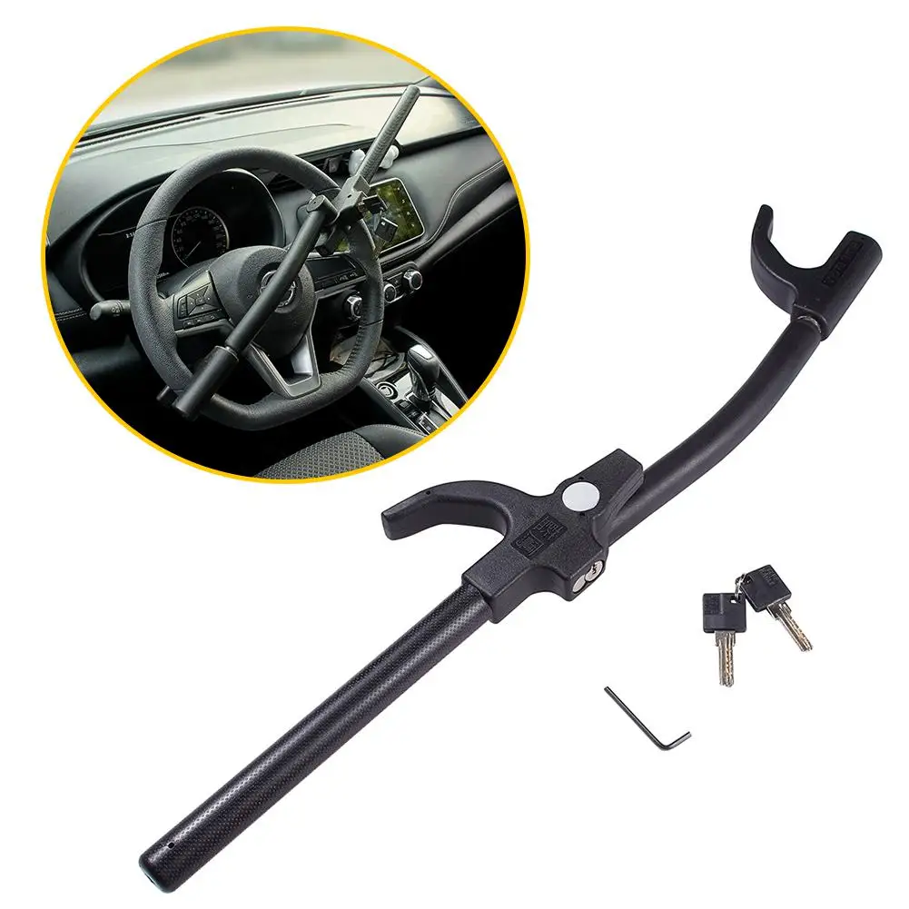 Car Steering Wheel Lock Twin Hook Locks Anti theft Security Stainless
