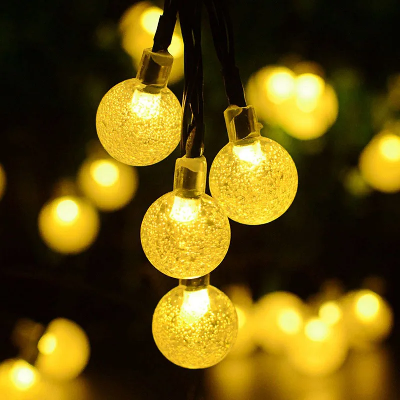 Solar Lamp OutdoorBulbWaterproof Solar String Lamp Fairy Strip Solar Battery Wedding Party Decoration String Lights (16)