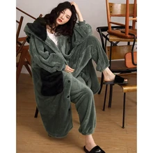 Autumn Winter Morning Pajamas Sleepwear Women Robe Female Robe Couple Bathrobe Pijamas Bathrobe Pajama Women Nightgown Robe Sets