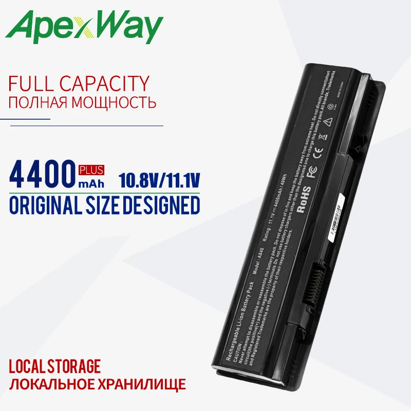 11,1 V 4400 мА/ч, Батарея для dell Vostro 1014 1015 A840 A860 F286H 312-0818 451-10673 A860n F287F F287H G069H R988H