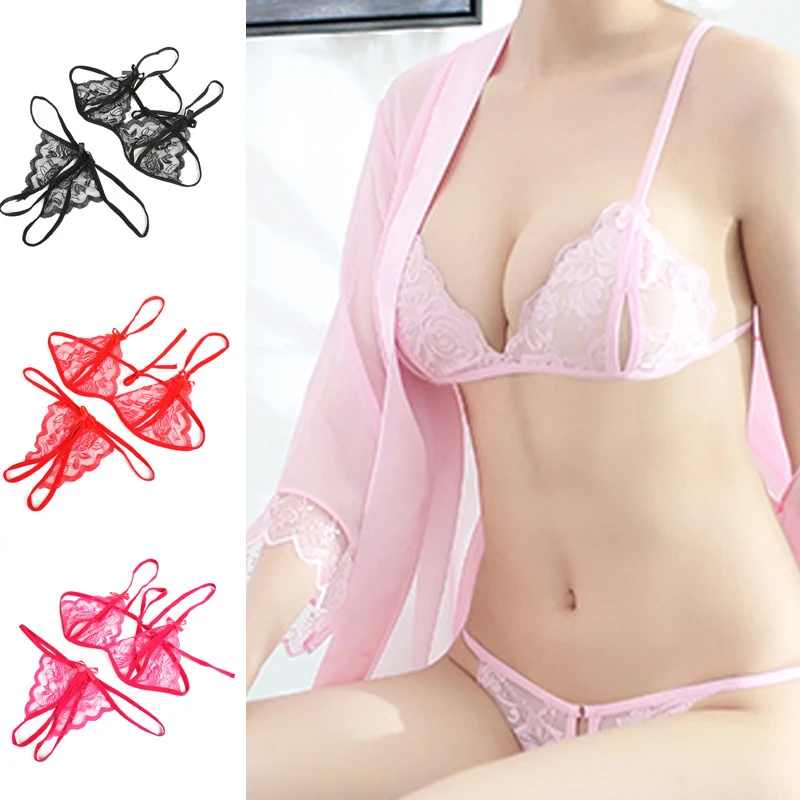 Женское Эротическое нижнее белье Babydoll Porno кружевное Прозрачное с открытой