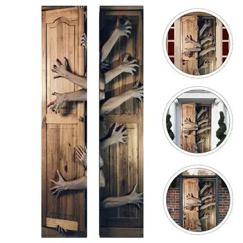 

2pcs Zombie Hand Sticker Realistic Scary Door Paste for Home Shop Bar