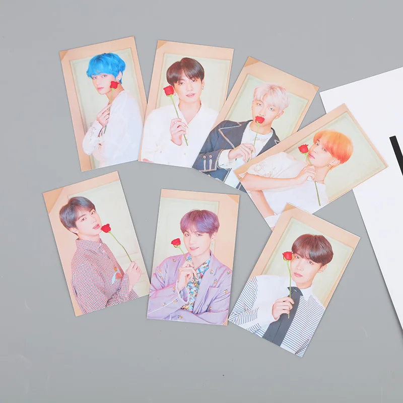 7 шт./компл. KPOP Bangtan мальчики карта душа персона одна сторона ЛОМО карта Фотокнига JUNG KOOK JIMIN JIN Love Yourself