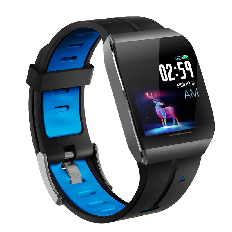 Blue Eseed X1 Smart watch men IP68 Waterproof 30 Days Long Standby 1.3 Inch Alloy case Heart Rate Monitor remote control Smartwatch - Цвет: Blue