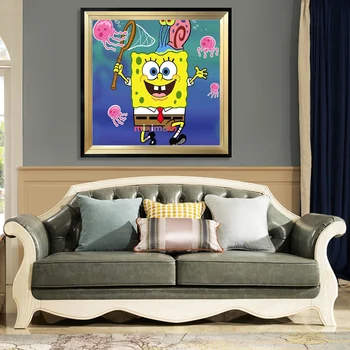 

KADISCHE 5d Diamond Painting Full Drill SpongeBob New Arrival Diamond Embroidery Cartoon Decorations For Home