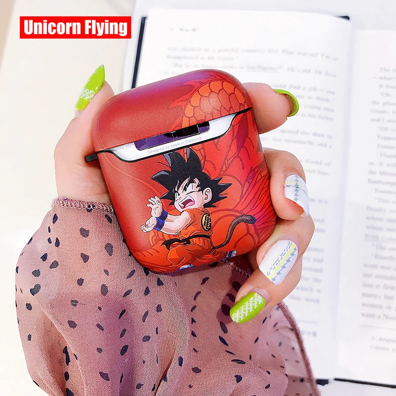

LinXiang Japanese Anime Dragonball Z Child Little Goku Phone Cover Bluetooth Earphone Hard Protective Case For Apple Airpods 1 2