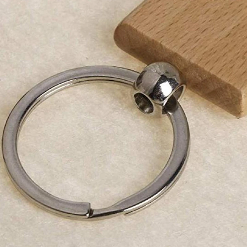 60 шт. пустая прямоугольная деревянная цепочка для ключей Diy Деревянные брелки
